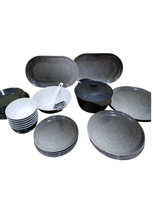 چي دي 11 طقم ميلامين 38 قطعه من جي دي يستخدم في الميكرويف 109876435 - Image 2